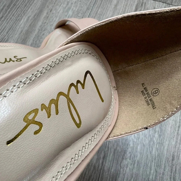 Lulus Sandals Womens Sz 9 Open Toe Ankle Strap High Heel Faux Leather Nude Beige - Picture 10 of 11